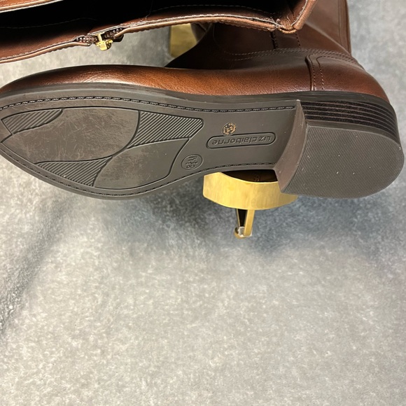 Liz Claiborne Women's Tilia Riding Boots Stacked Heel Sz 8.5 Cognac almost new❤️ - Picture 5 of 6